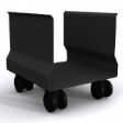 SLEEK CPU Trolley - Expoxcy Black Frame