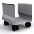 SLEEK CPU Trolley - Light Grey