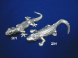 Pewter Figurines - Lizard Crocodile 201 204