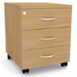 BASIX Office Utility Mobile Triple-Drawer Pedestal