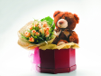 Teddy Bear for Gift - Teddy Plush Bear & Roses in Gift Box