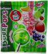 Big Top Sour Pops Lollipops in Packet
