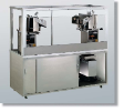 Newvos 32 oz. Twin Semi-Enclosed President 5' Cabinet - Popcorn Machine