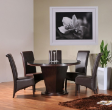 Hen Hin Mikasa 45R Slant Leg Dining Table with Valentino Chairs - Wenge