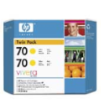 CB345A - HP Inkjet Cartridge CB345A (70) Yellow Twin Pack (2 x 130ML)