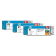 C9482A - HP Inkjet Cartridge C9482A (91) Light Grey Multi Pack (3 x 775ML)