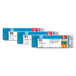 C9486A - HP Inkjet Cartridge C9486A (91) Light Cyan Multi Pack (3 x 775ML)