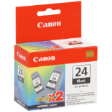 6881A011AB - Canon BCI-24 (B) Ink Cartridge Black Twin Pack