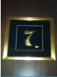 Numerology No.7 Plate Number in Pewter & 24k Gold Plated