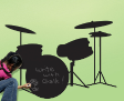 Drums Chalkboard Wall Decal