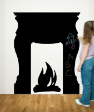 Fireplace Chalkboard Wall Decal