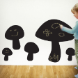 Mushrooms Chalkboard Wall Decal