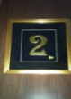 Numerology No.2 Plate Number in Pewter & 24k Gold Plated