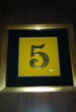 Numerology No.5 Plate Number in Pewter & 24k Gold Plated