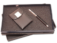 PEN SET 23 - Leather Name Card, Metal Roller Pen