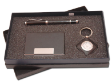 PEN SET 12 - Metal Roller Pen, Leather Keychain With Clock, Name Card Case