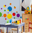 Colorful Dots Vinyl Wall Deco Sticker