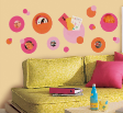Pink & Orange Vinyl Wall Deco Sticker