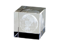 ARCRYLIC (SQUARE) PAPER WEIGHT - GLOBE