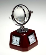 EXECUTIVE CRYSTAL GLOBE WITH CLOCK