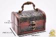 1 Mini Wood & Leatherette Treasure Chest Jewelry Box