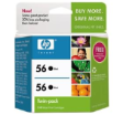 CC620AA - HP Inkjet Cartridge CC620AA (56) Black 19ml Twin Pack