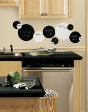 Black & White Chalkboard & Dry Erase Dots Vinyl Wall Deco Sticker