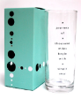 4 x Decorative Print Tall Drinking Glass With Box (A06)