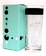 4 x Decorative Print Tall Drinking Glass With Box (A03)