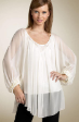 New Plus size White Evening Chiffon Top Blouse 14 to 18