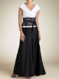 	 NEW Black White Formal Dress Evening Gown Sz US14 AU 18