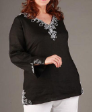 New Black Crystal Beads Evening Plus size top 14 to 18