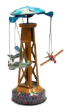 Tin Toy Wind Up Airplane Flying Swing Carousel - Figurine by S&J