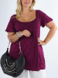 New Dark Plum Super Soft Top Blouse Plus size 14 to 18