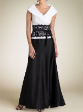NEW Black White Formal Dress Evening Gown Sz US16 AU 20