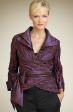 New Evening Purple Jacket Top Blouse sz 1X US 16 AU 20