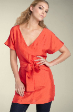 New Coral V Neck Tunic Blouse Top size 1X US 16 AU 20