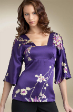 New Kimono Silk Plum Top Sleeves Blouse size 16 to 20