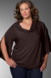 New Evening Brown Top Shirt Blouse Plus size 16 to 20