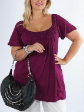 New Dark Plum Super Soft Top Blouse Plus size 16 to 20