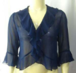 New Elegant Chiffon Navy Bolero Cardigan size 16 to 20