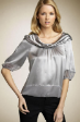 New Silver Grey Evening Satin Top Blouse size 18 to 22