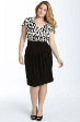 New Black White Dot Office Cocktail Dress size 18 to 22