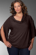 New Evening Brown Top Shirt Blouse Plus size 18 to 22