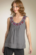 New Elegant Grey Beads Jewels Blouse top size 18 to 22