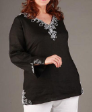 New Black Crystal Beads Evening Plus size top 20 to 24