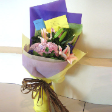 Bouquet Arrangements with 1 Hydrangea & 3 Lilies