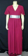 New Maroon Sleeves evening formal dress size 22 to 26