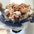 Bouquet Arrangements with 12 Bears