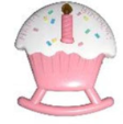 SIMPLE DIMPLE Happy Birthday Cake Rattle With Flashing Light